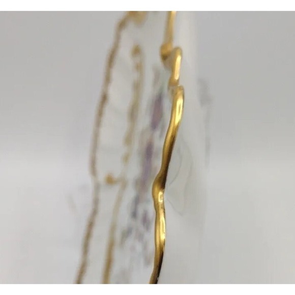 C. Forbus Porcelain Plate Artist Signed Decorative Floral W/ 22KT Gold Trim VTG - Picture 4 of 16